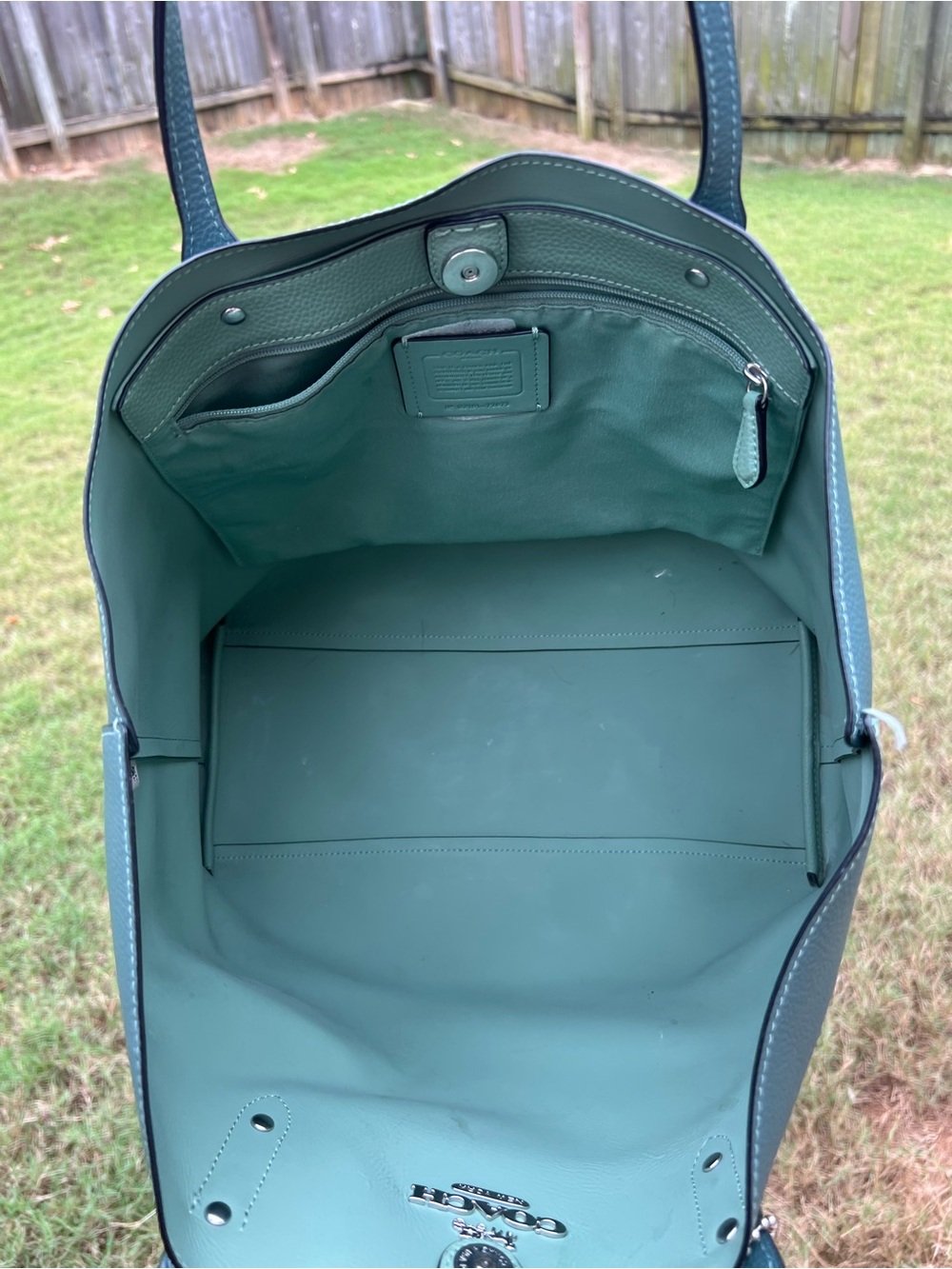 COACH Central Tote 39 Smooth Leather Peacock 🦚 - Picture 6 of 16